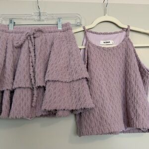 Lavender Textured Two-Piece Set